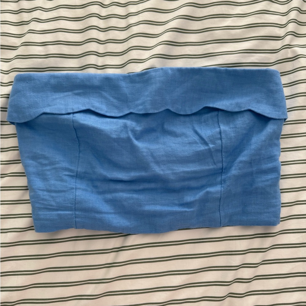 Abercrombie & Fitch Blue Smocked Top